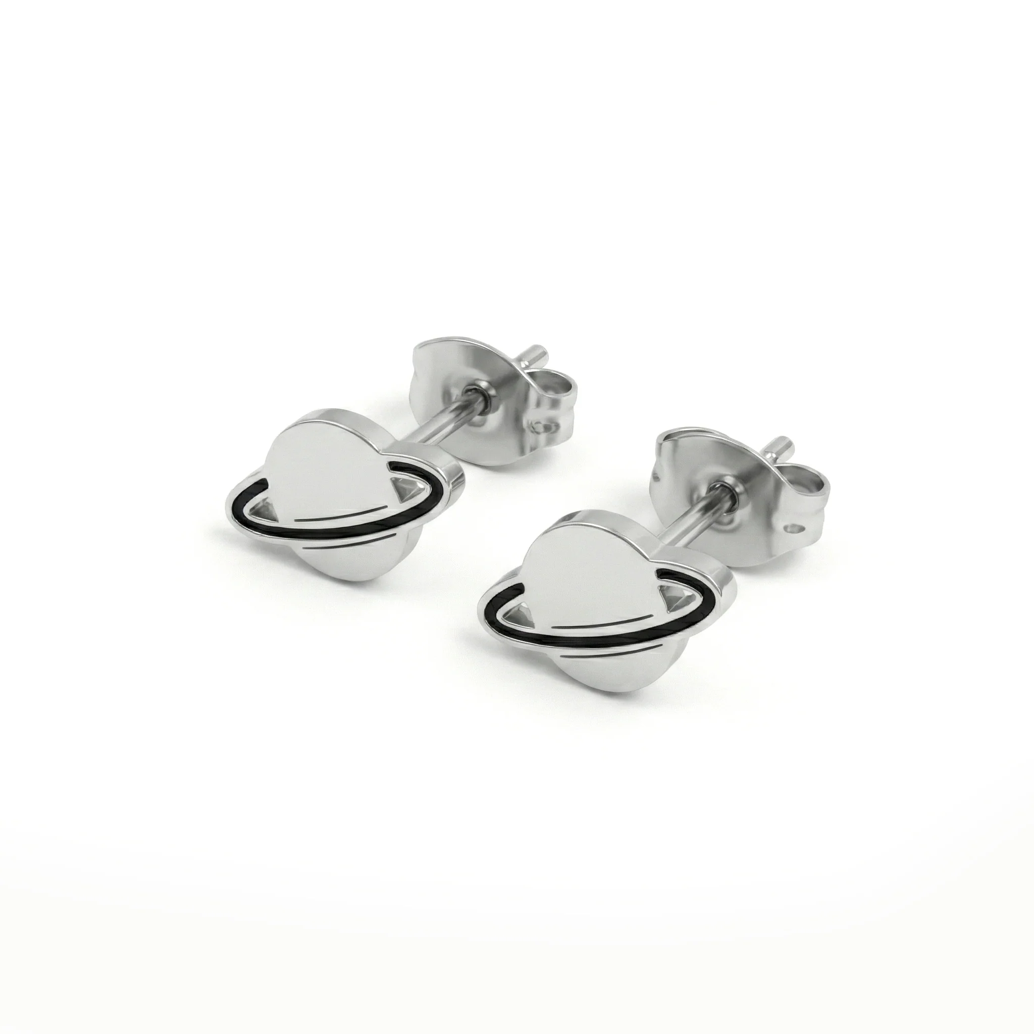 Set Aretes Acero Saturn - Image 4