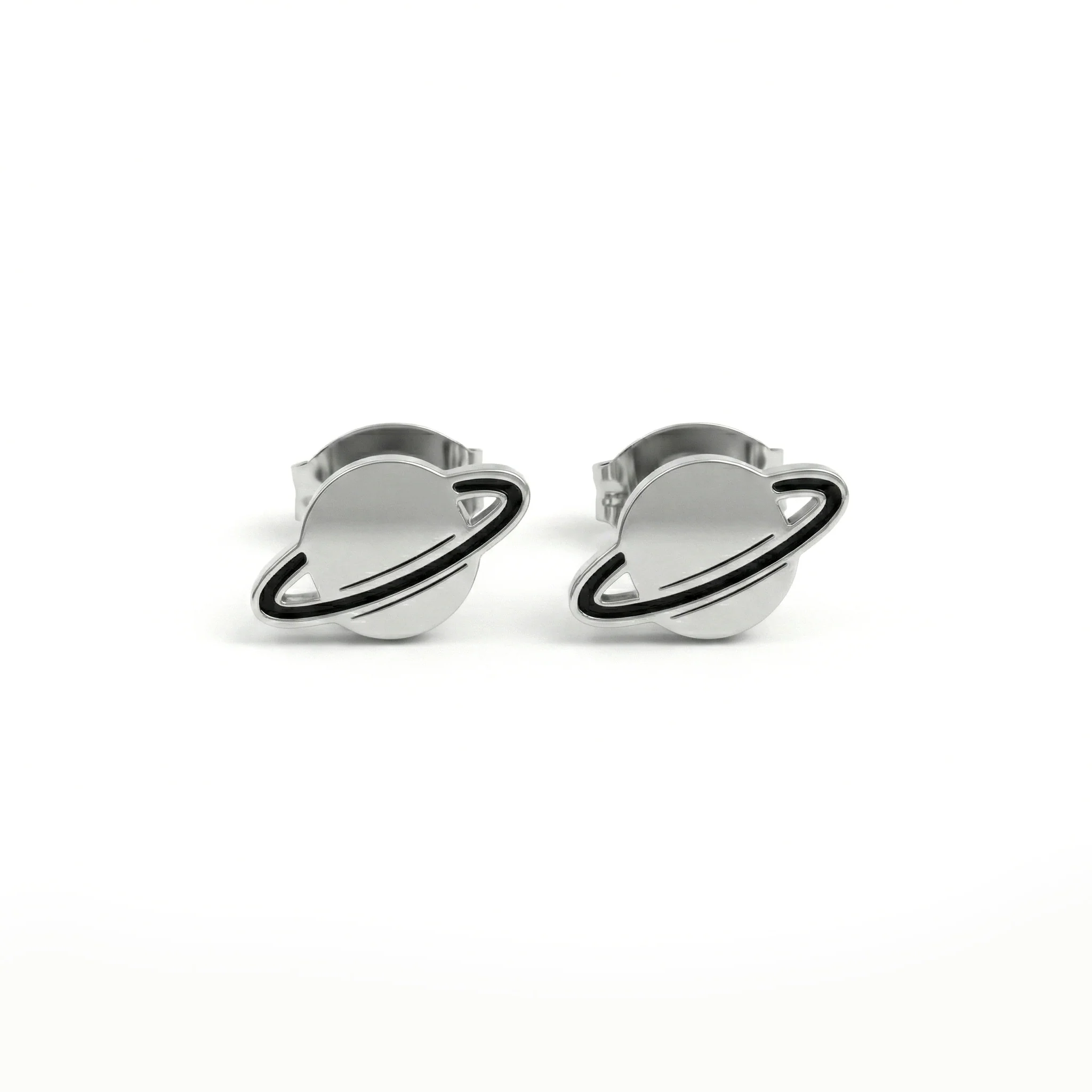 Set Aretes Acero Saturn - Image 5